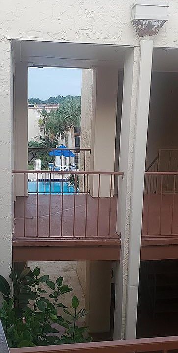 upstairs from the pool
