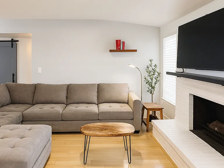 Relax by the fireplace_perfect for evening downtime.