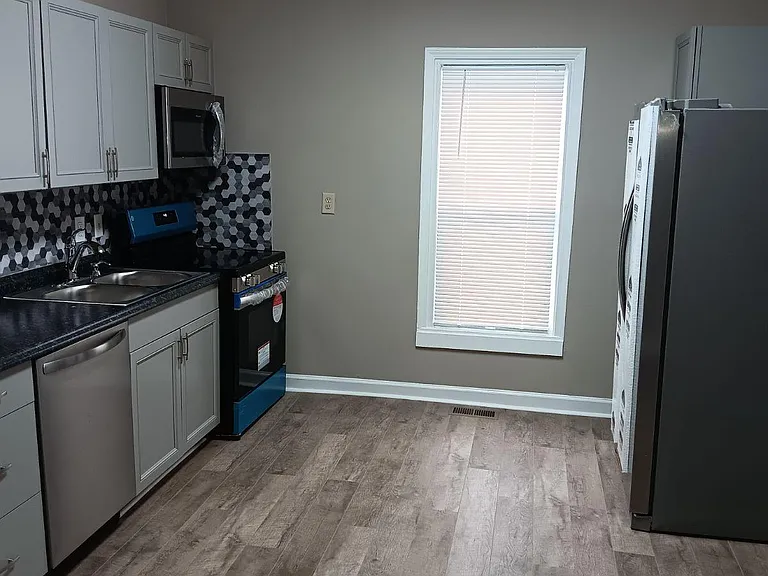 side view of kitchen