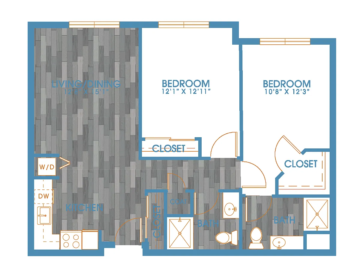 Floor plan 2X2 E