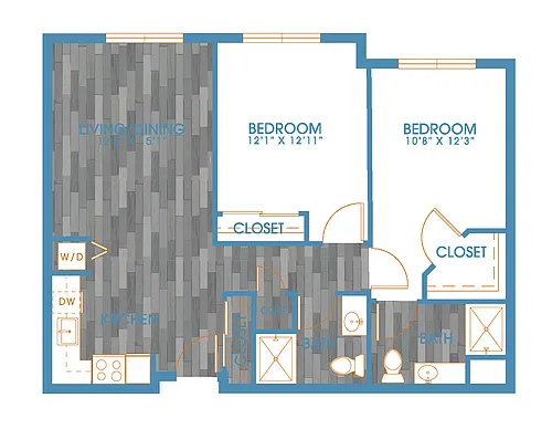 Floor plan 2X2 E