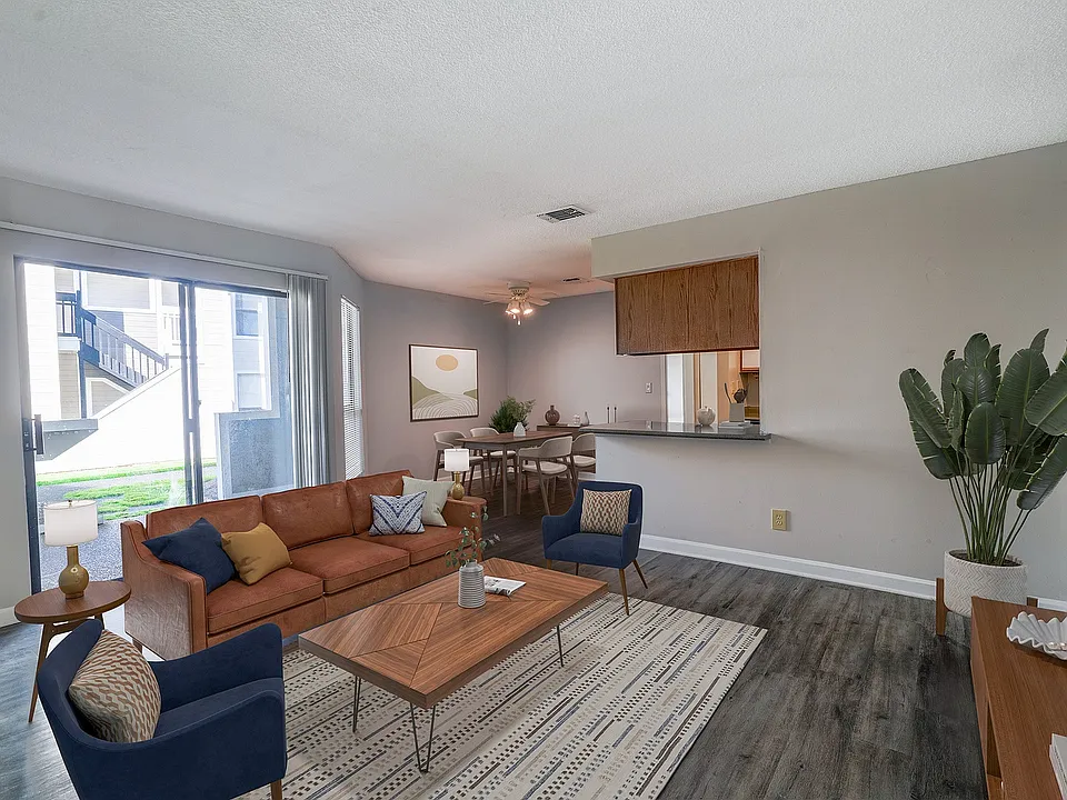 Living Room with Sliding Doors