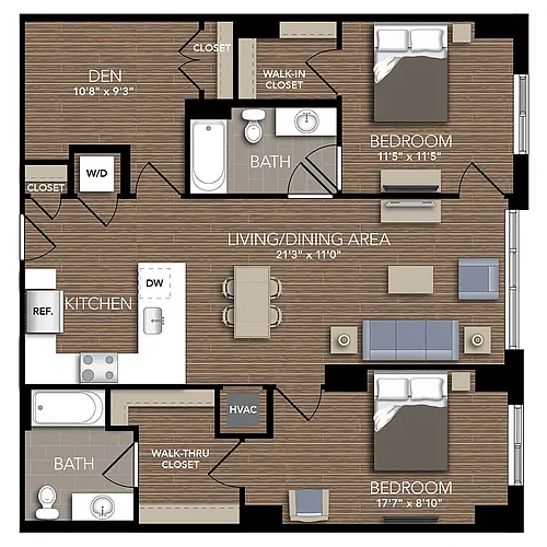 Floor plan C2B Den