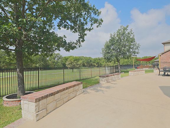Patio with golf course view