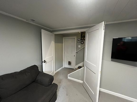 Double doors for ease of moving furniture.