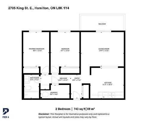 Floor plan 2 Bedroom