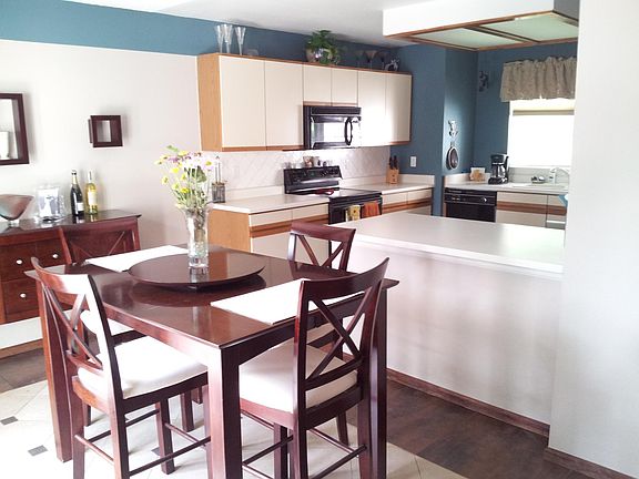 Dining room and kitchen