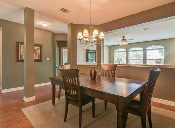 Sun-filled dining room