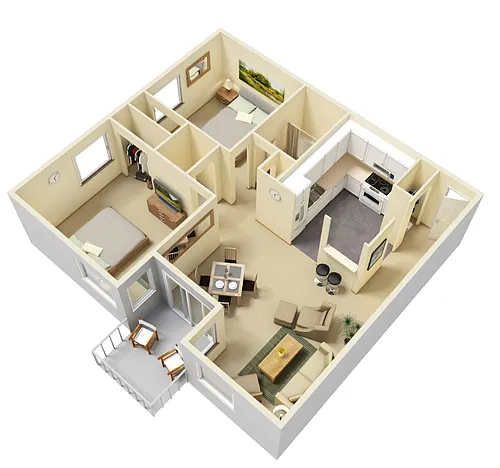Floor plan 2 Bedrooms