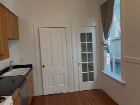 Kitchen with room for small dine-in table