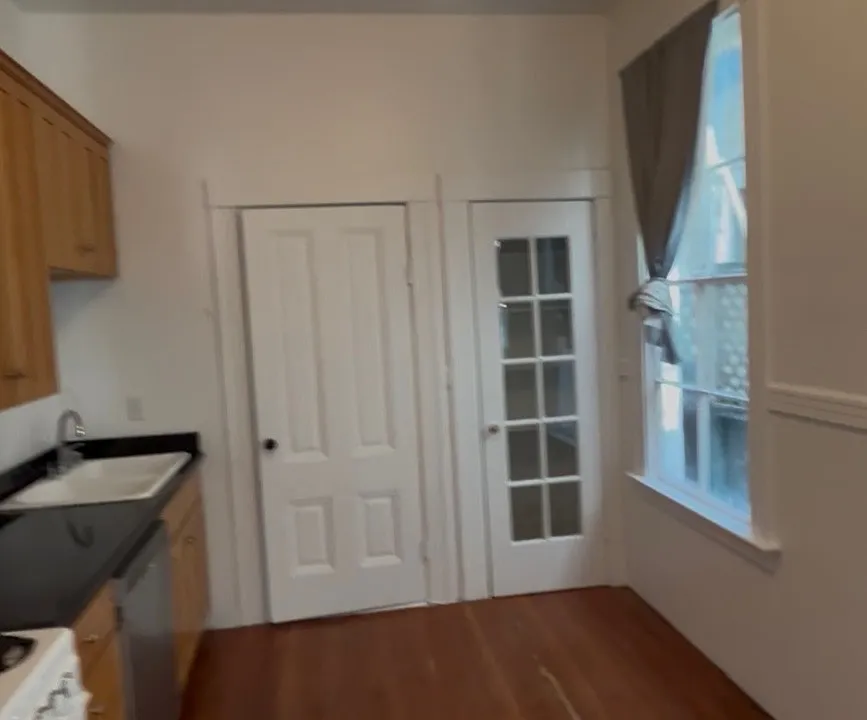 Kitchen with room for small dine-in table