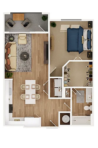 Floor plan 1B