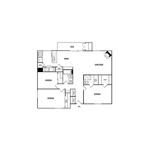 Floor plan C2 Renovated with Quartz