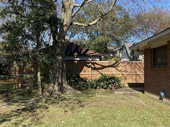 private yard in the rear