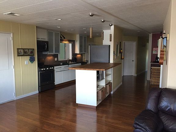 open kitchen with bar