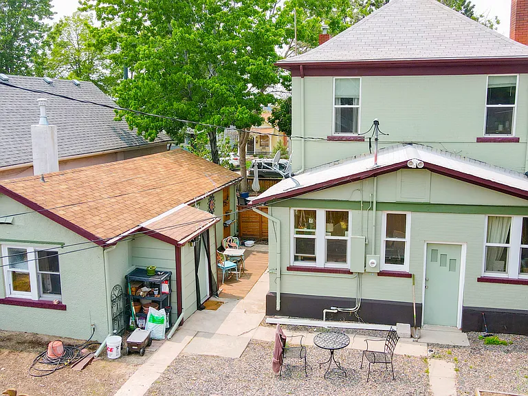 Rear property view. Unit is the only 2nd story unit on the property.