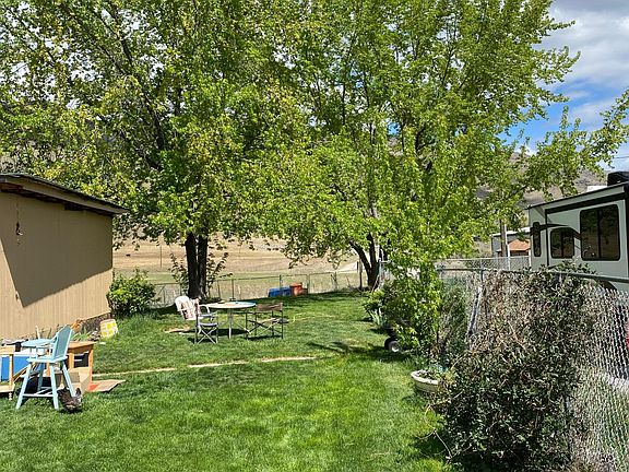 North view from inside the fenced yard.