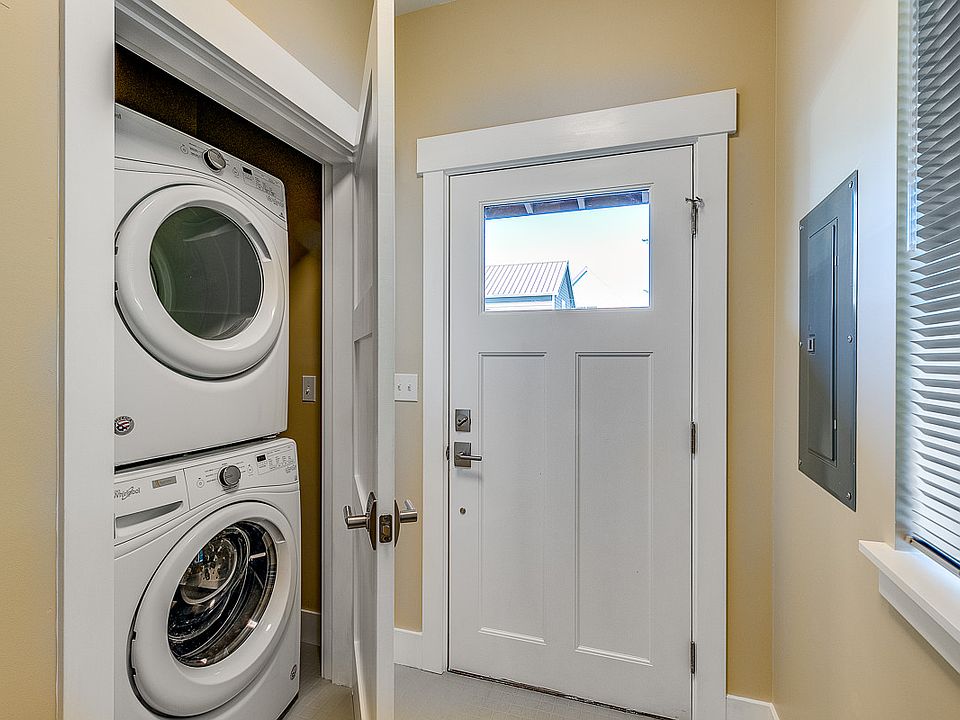 Full size washer & dryer, just inside the entrance to Apt B