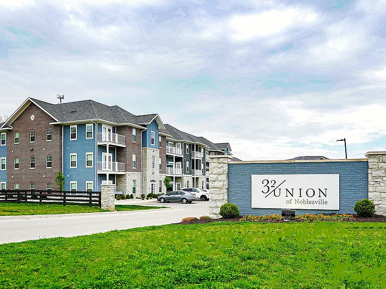 Welcome home to 32 Union in Noblesville. Our monument sign marks the start of a neighborhood that's friendly, thoughtfully designed, and full of everyday perks.