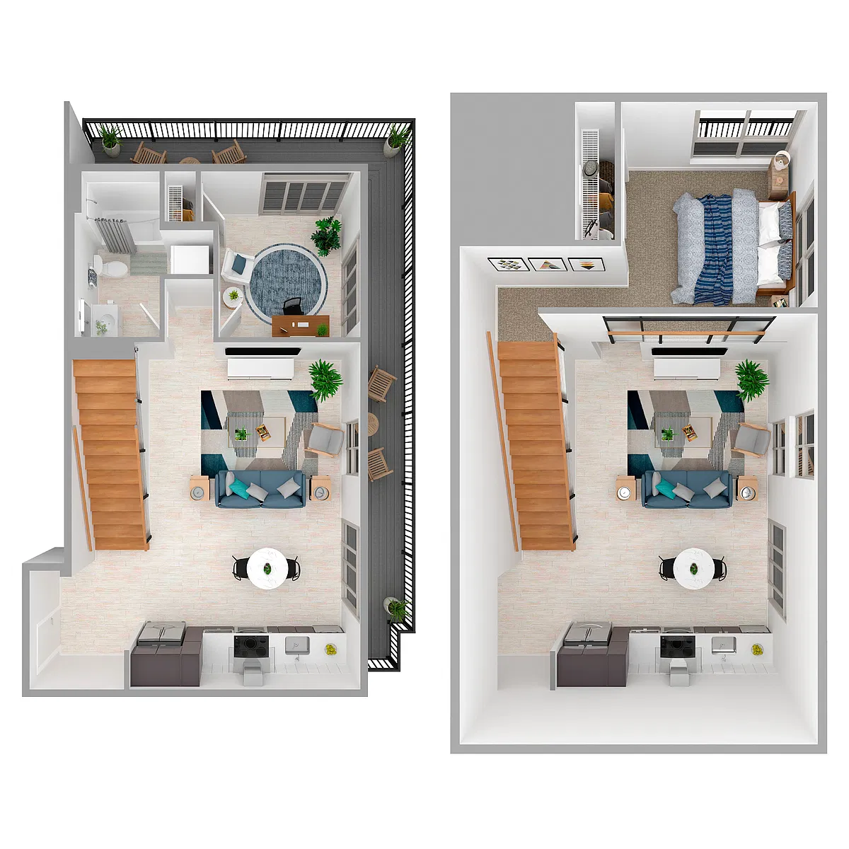 Floor plan 2x1 Loft - b1.1