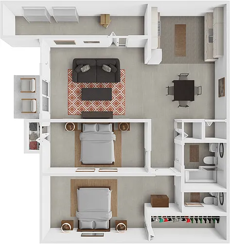 Floor plan 2 Bed 1.5 Bath
