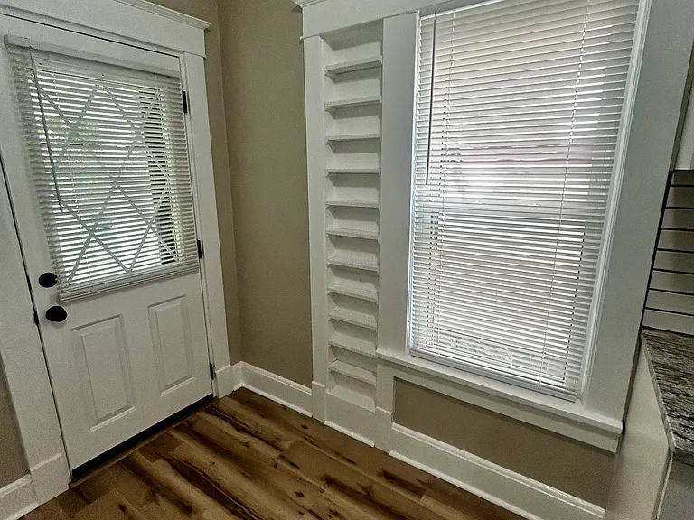 Built in bookshelves