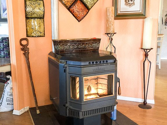 Pellet stove heats all rooms