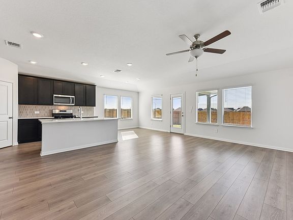 Kitchen, Living, and Dining Areas