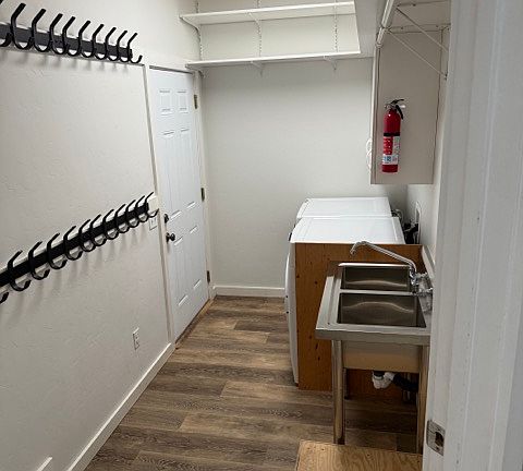 entry from garage, laundry, storage