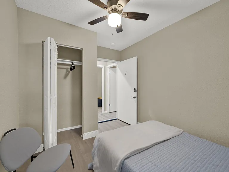 seating spot & reach-in closet