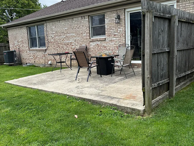 Back patio.