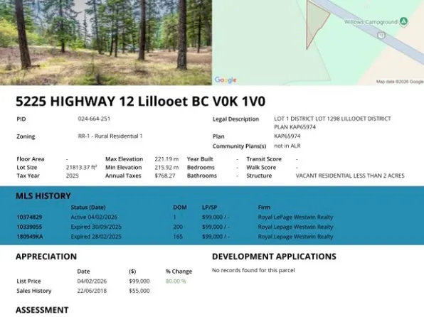 5225 Highway 12, Lillooet, BC V0K 1V0