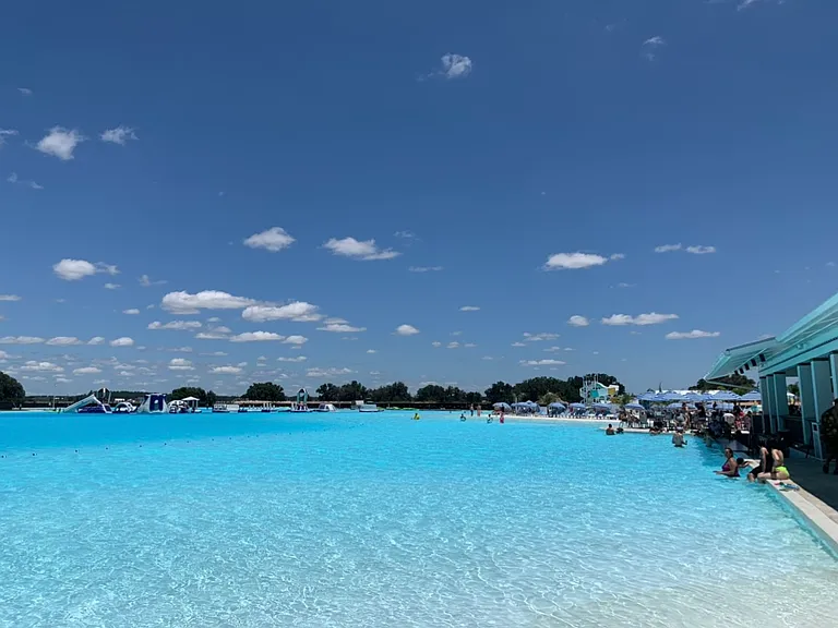 View of the lagoon from the resident's beach- right beside the swim up bar