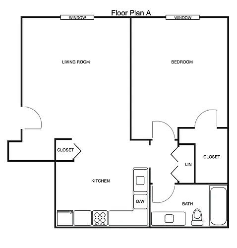 Floor plan Open Kitchen - Floorplan A