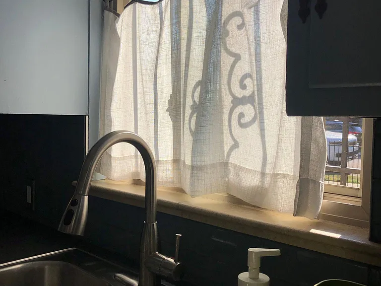 Kitchen window facing west
