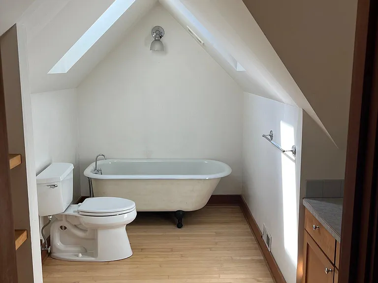 Upstairs bathroom with magical clawfoot tub