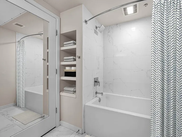 Baths with soaking tub and hard surface flooring