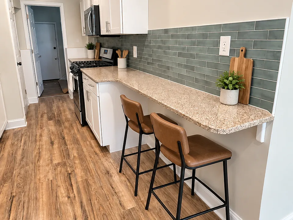 Enjoy your newly updated kitchen -- new backsplash and appliances Sept 2026