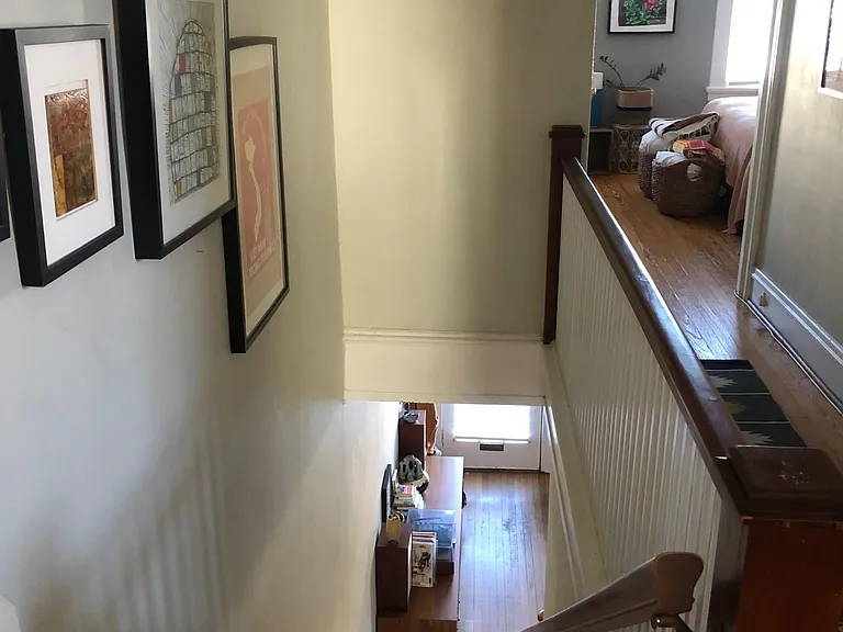 stairway to upstairs, main bedroom at end of hall