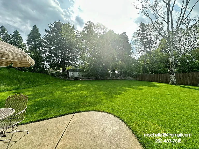 Large back yard