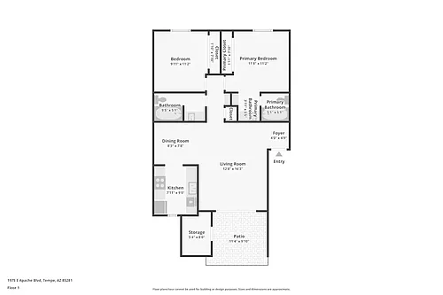 Floor plan 2 Bedroom - private balcony