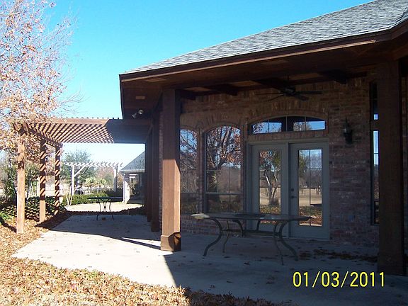 Covered, wrap around patio