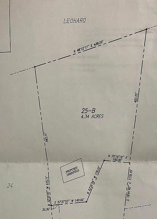 Plot Plan for Lot 25-B