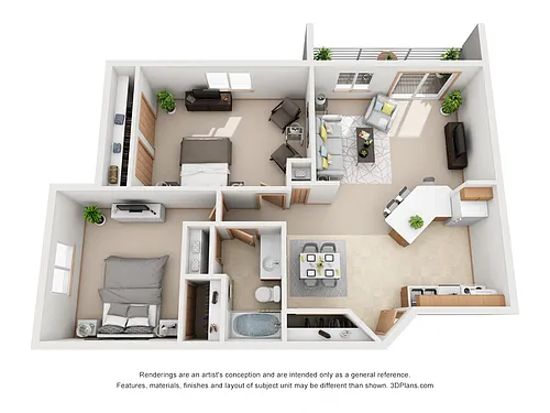 Floor plan Two Bedroom B