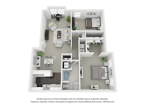 Floor plan 2 Bedroom - Type A
