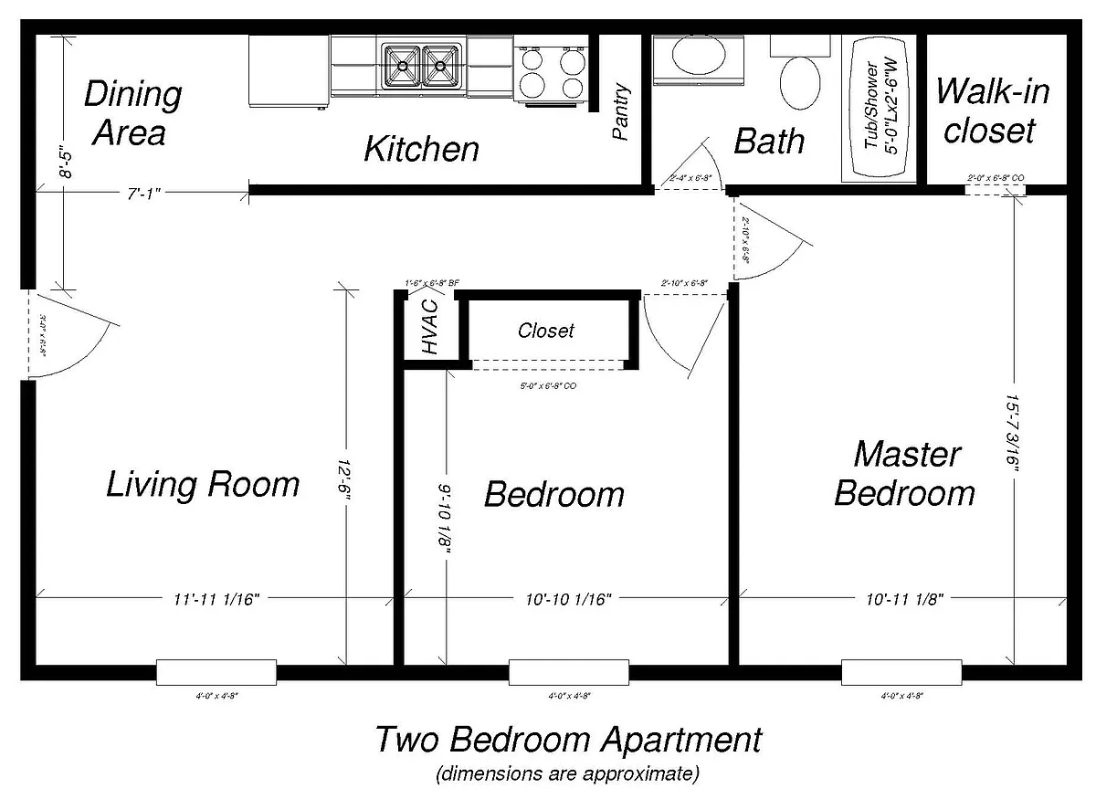 Floor plan 2 Bed
