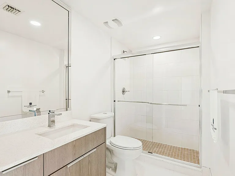 Bathroom with Glass Enclosed Shower