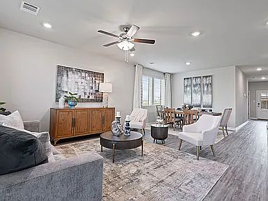 Living and dining room view