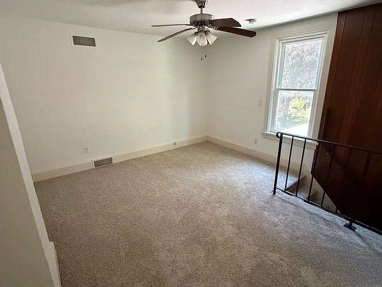 This is "wak through" bedroom or den. There are two rooms upstairs and the full bath