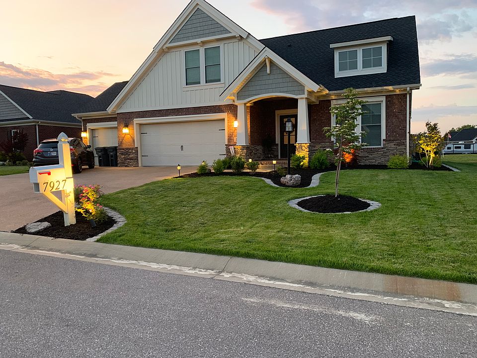 Dusk with accent lights 